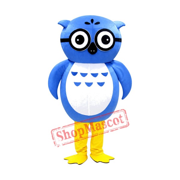 Super Lovely Blue Owl Mascot Costume