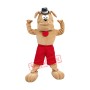 Cute Brown Bulldog Mascot Costume