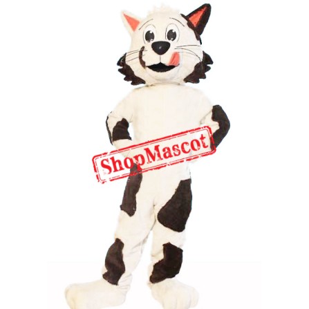 Super Lovely Black & White Cat Mascot Costume
