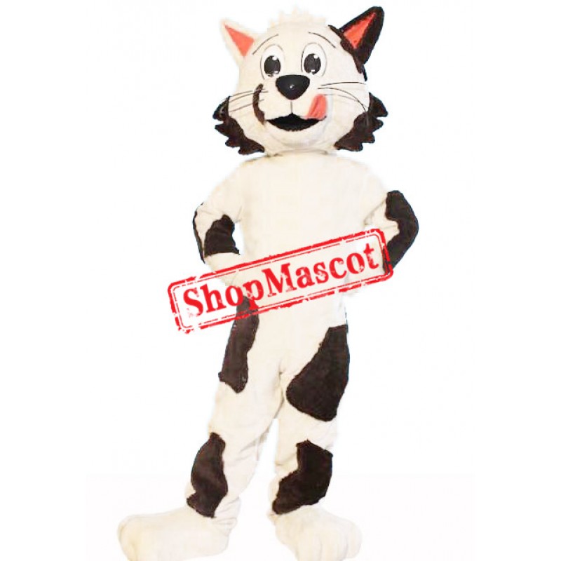 Super Lovely Black & White Cat Mascot Costume