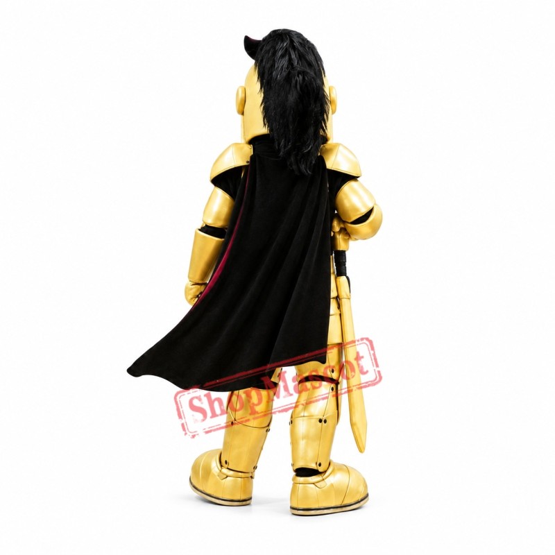Golden College Knight Mascot Costume Golden College Knight Mascot Costume