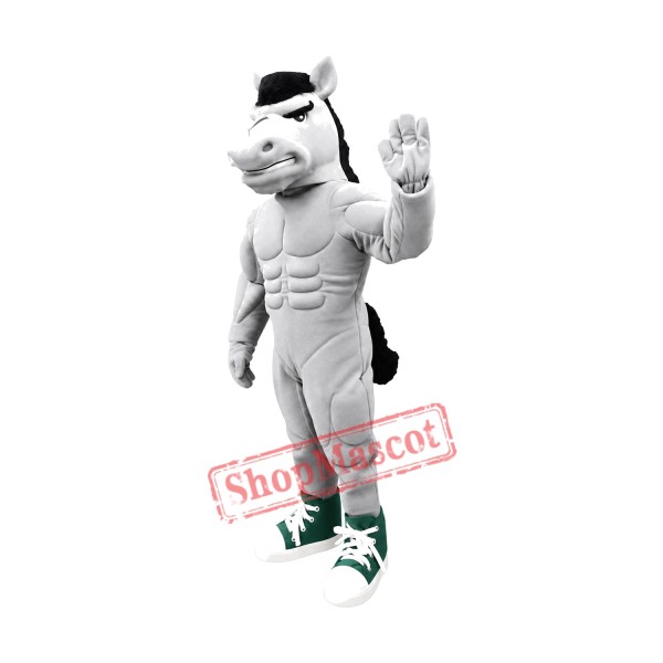Power Muscular Horse Mascot Costume Power Muscular Horse Mascot Costume
