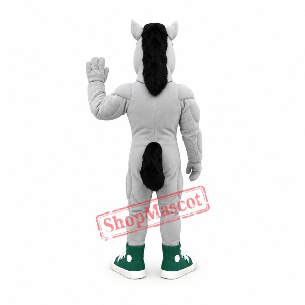 Power Muscular Horse Mascot Costume Power Muscular Horse Mascot Costume