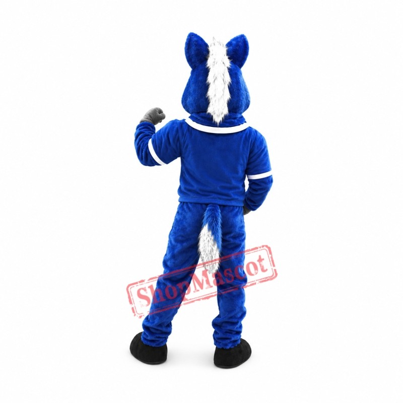Power Fierce Blue Horse Mascot Costume Power Fierce Blue Horse Mascot Costume