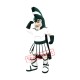 Green College Warrior Mascot Costume Green College Warrior Mascot Costume