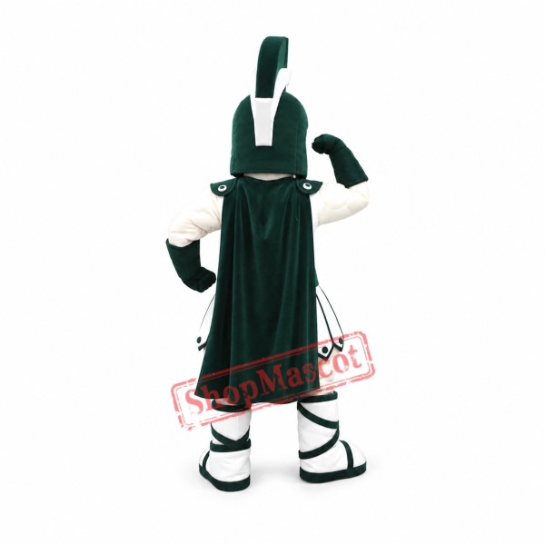 Green College Warrior Mascot Costume