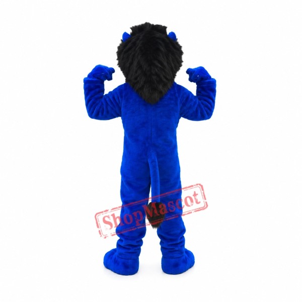 College Blue Lion Mascot Costume