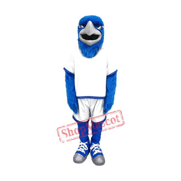Sport Blue Hawk Mascot Costume