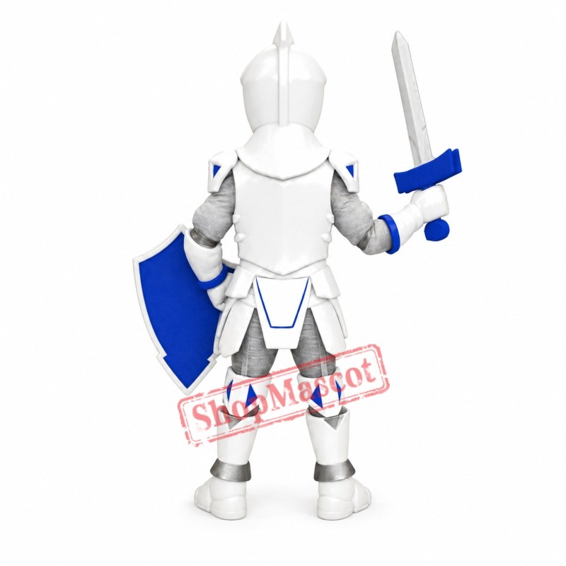 Blue & Grey University Knight Mascot Costume Blue & Grey University Knight Mascot Costume
