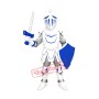 Blue & Grey University Knight Mascot Costume