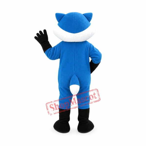 Blue Raccoon Mascot Costume