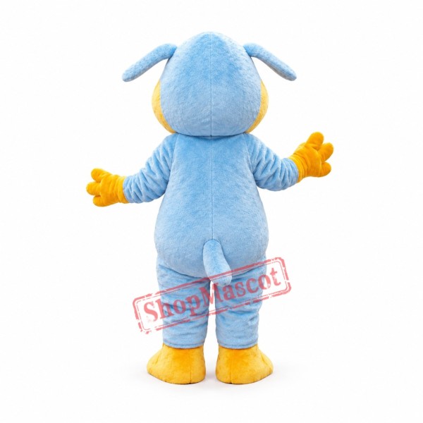 Blue & Yellow Pig Mascot Costume Blue & Yellow Pig Mascot Costume