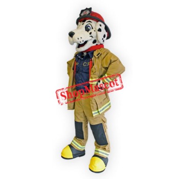 Professional Fire Dept Dog Mascot Costume
