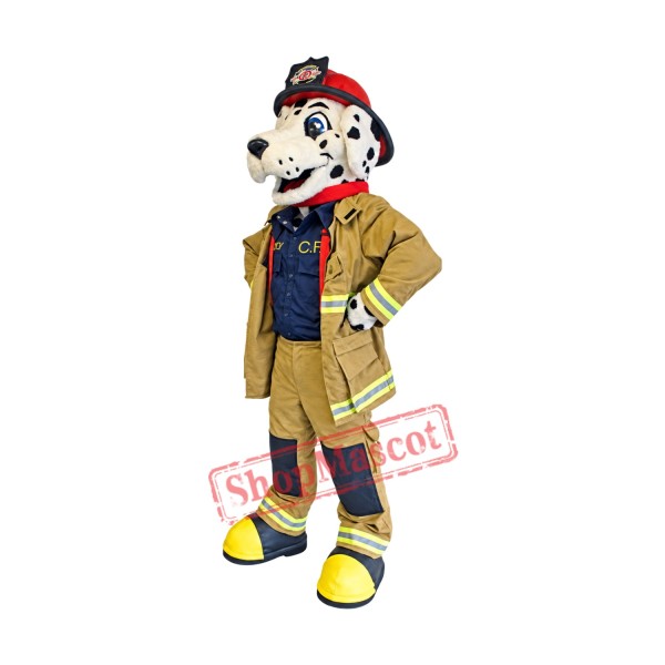 Professional Fire Dept Dog Mascot Costume
