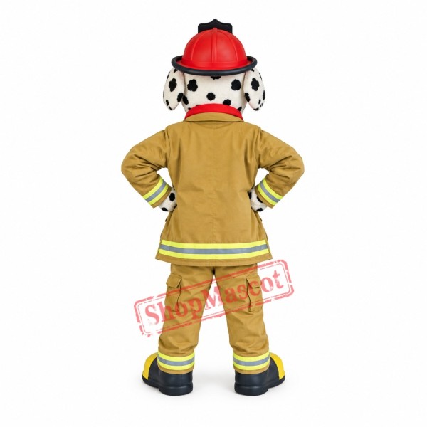 Professional Fire Dept Dog Mascot Costume Professional Fire Dept Dog Mascot Costume