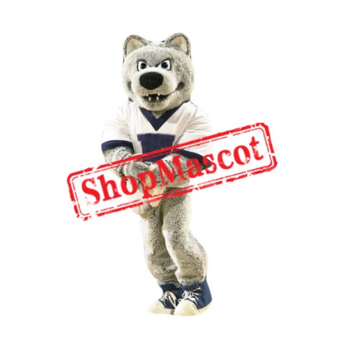College Grey Wolf Mascot Costume College Grey Wolf Mascot Costume