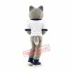 College Grey Wolf Mascot Costume