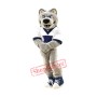 College Grey Wolf Mascot Costume