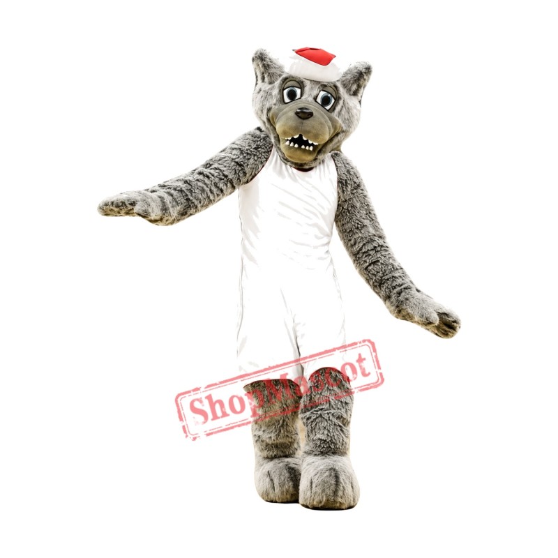 Sport Grey Wolf Mascot Costume Sport Grey Wolf Mascot Costume