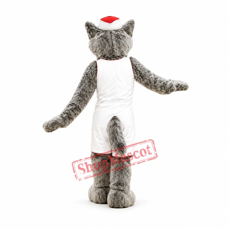 Sport Grey Wolf Mascot Costume Sport Grey Wolf Mascot Costume