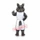 Grey Sport Wolf Mascot Costume Grey Sport Wolf Mascot Costume