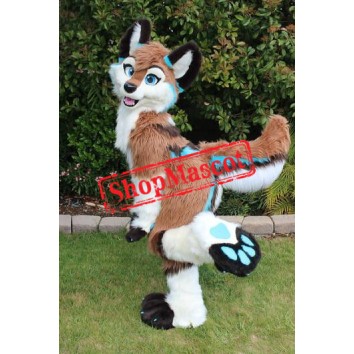 Dog Fox Wolf Girl Mascot Costume