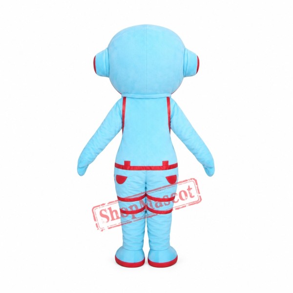 Blue Astronaut Mascot Costume Blue Astronaut Mascot Costume