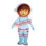 Blue Astronaut Mascot Costume