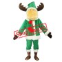 Christmas Green Reindeer Mascot Costume