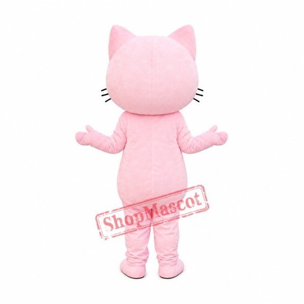 Pink Animal Cat Mascot Costume Pink Animal Cat Mascot Costume