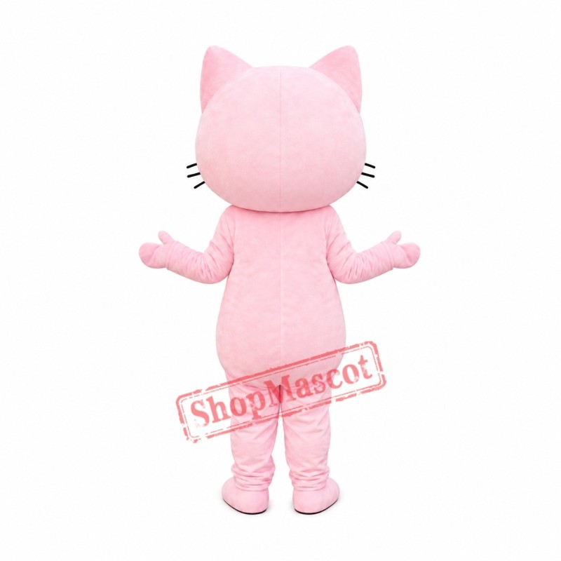 Pink Animal Cat Mascot Costume Pink Animal Cat Mascot Costume