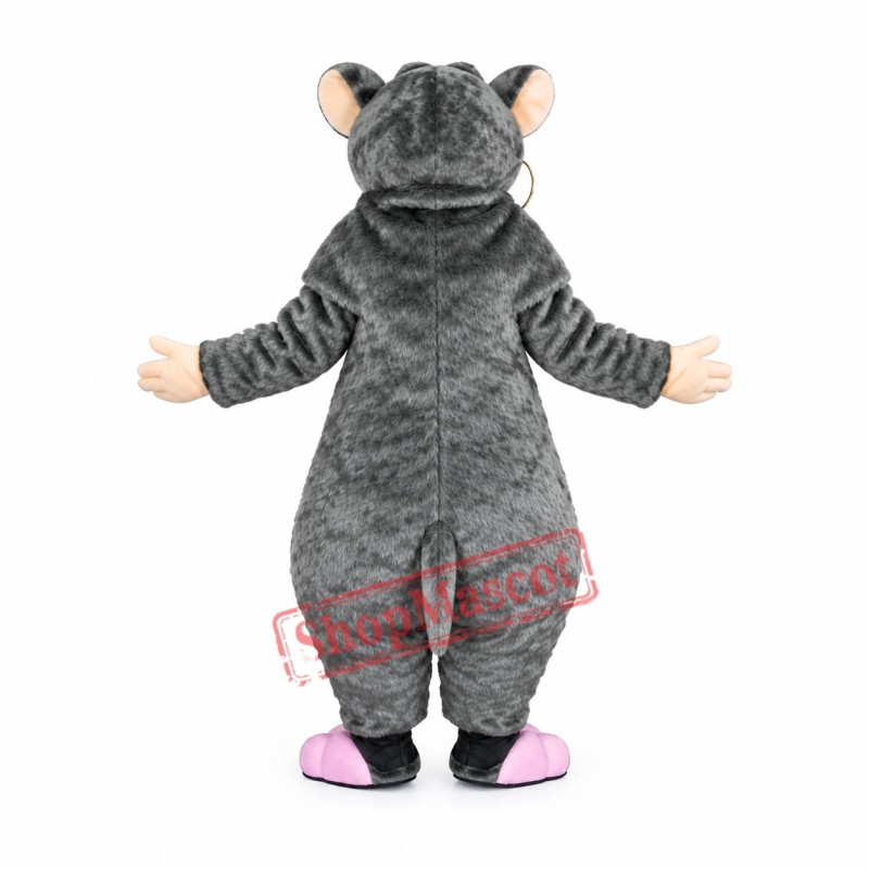 Grey Plush Mouse Mascot Costume Grey Plush Mouse Mascot Costume