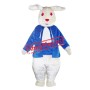 White & Blue Rabbit Mascot Costume