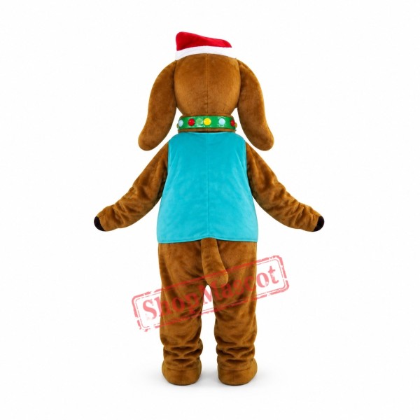 Christmas Santa Dog Mascot Costume