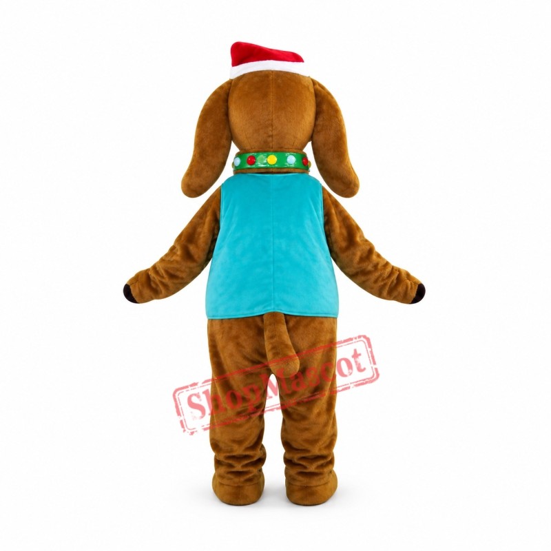 Christmas Santa Dog Mascot Costume