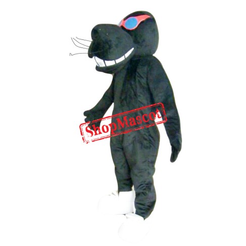 Black Lightweight Leopard Mascot Costume