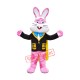 Animal Pink Rabbit Mascot Costume Animal Pink Rabbit Mascot Costume