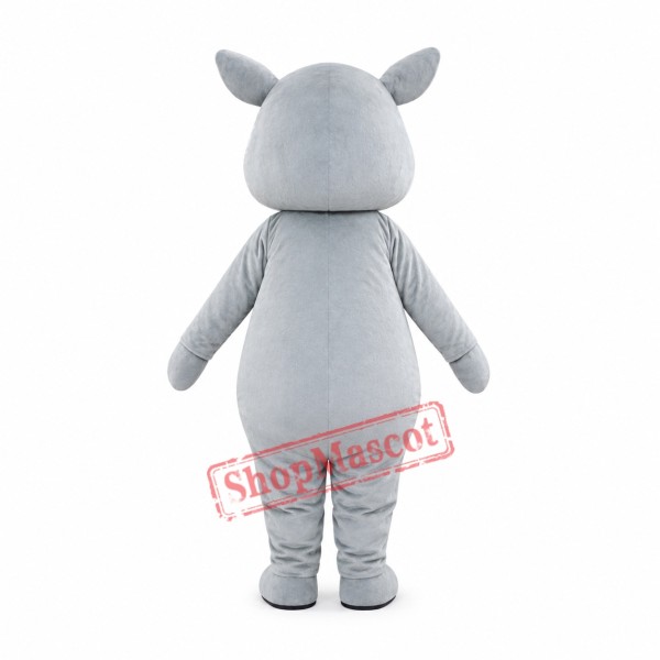 Happy Rhinoceros Mascot Costume Happy Rhinoceros Mascot Costume