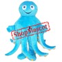Cute Blue Octopus Mascot Costume