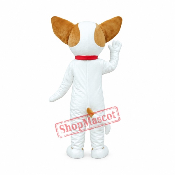 Lovely White & Brown Dog Mascot Costume Lovely White & Brown Dog Mascot Costume