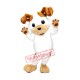 Friendly White & Brown Dog Mascot Costume Friendly White & Brown Dog Mascot Costume