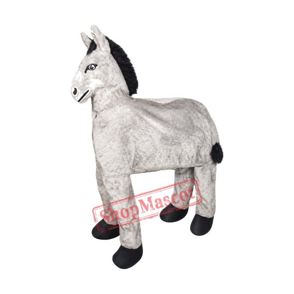 Realistic Grey Donkey Mascot Costume Realistic Grey Donkey Mascot Costume