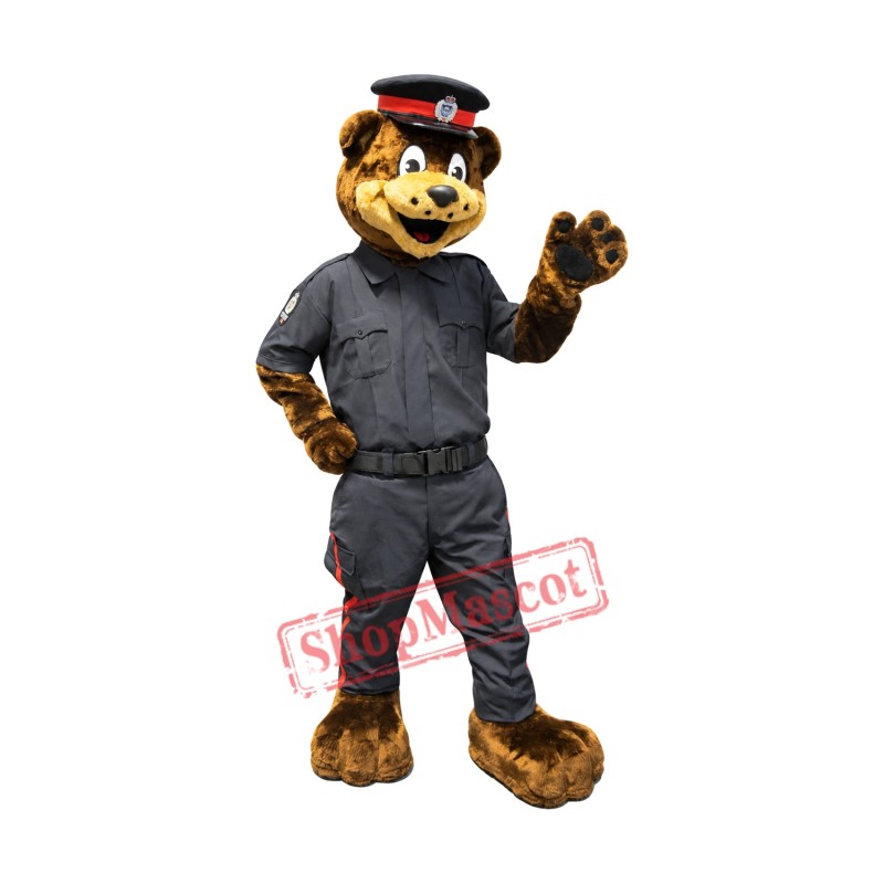 Friendly Police Bear Mascot Costume