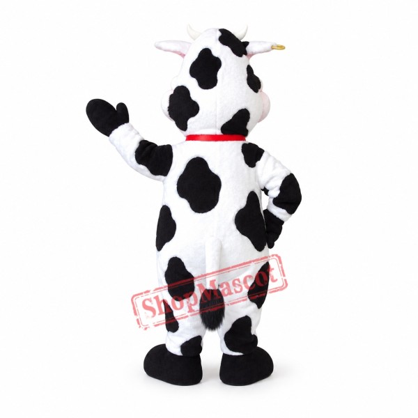 Pink & White Cow Mascot Costume Pink & White Cow Mascot Costume