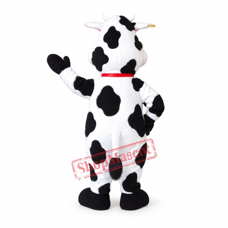 Pink & White Cow Mascot Costume Pink & White Cow Mascot Costume