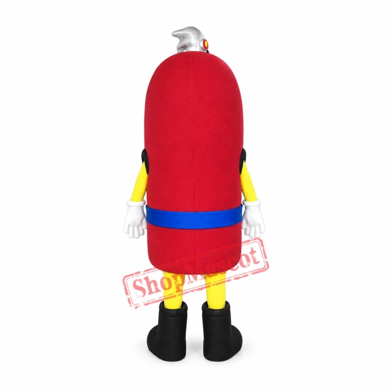 Superb Fire Extinguisher Mascot Costume
