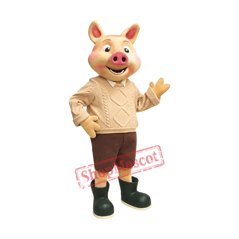 Superb Pig Mascot Costume Superb Pig Mascot Costume