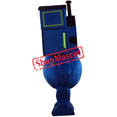 Blue Train Mascot Costume