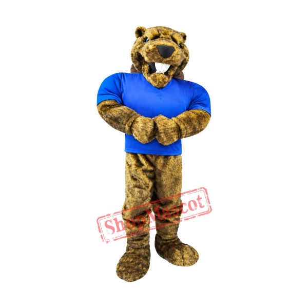 Power College Beaver Mascot Costume Power College Beaver Mascot Costume