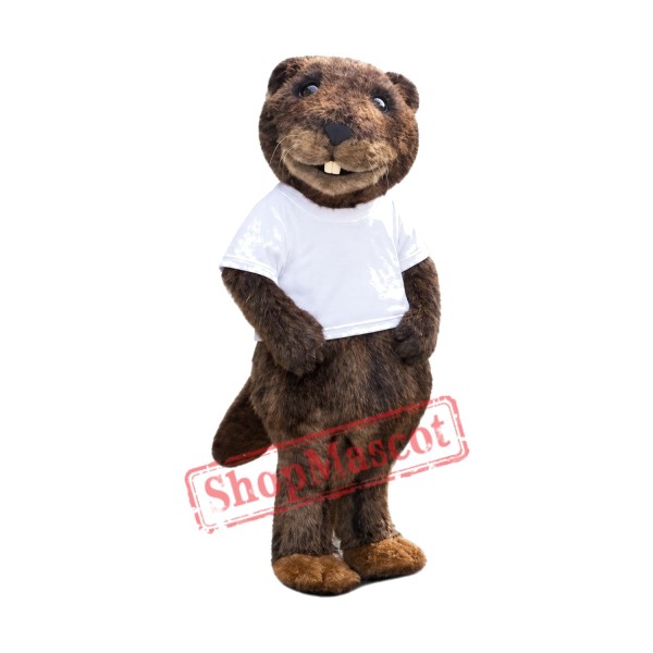 Superb Beaver Mascot Costume Superb Beaver Mascot Costume